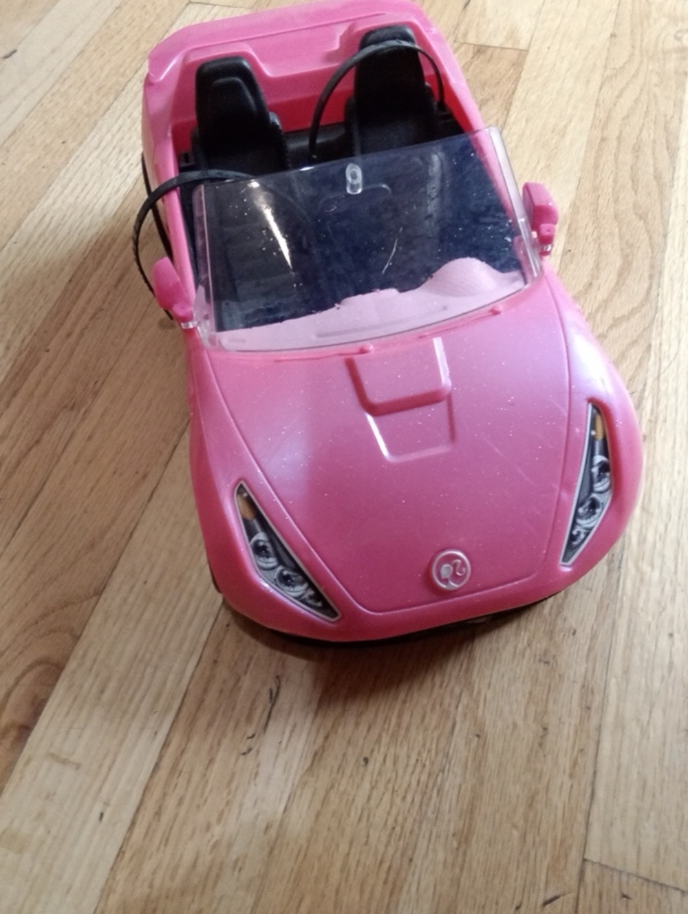 Barbie Sparkle Pink Convertible Toy Car